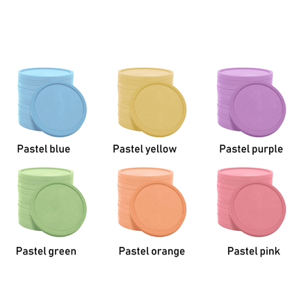 Blank recycled plastic tokens Ø29mm – 100 pcs