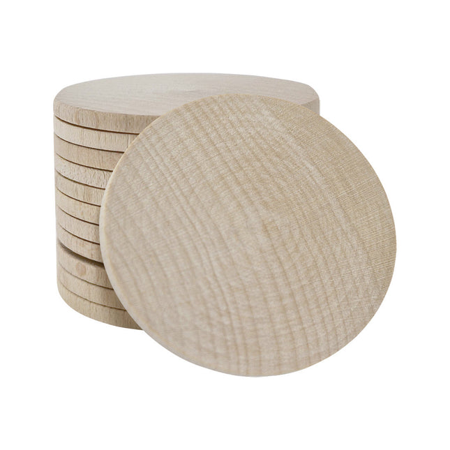XXL Blank wood token Ø50mm - 100 pc