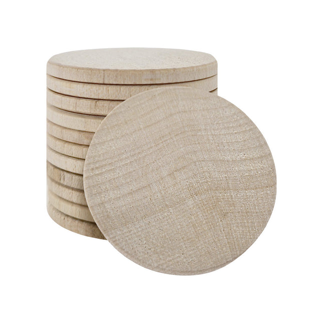 Blank wood token Ø37mm - 100 pcs