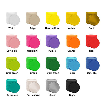 Blank plastic tokens Ø29mm – 100 pcs