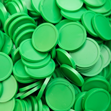 Blank plastic tokens Ø23mm – 100 pcs
