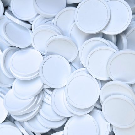 Blank plastic tokens Ø23mm – 100 pcs