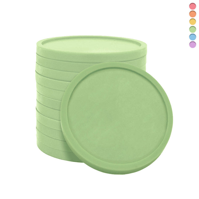 Blank recycled plastic tokens Ø29mm – 100 pcs