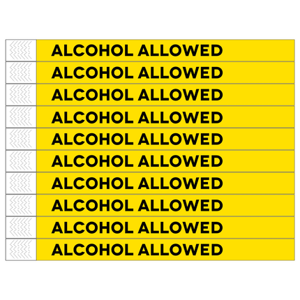 Alcohol allowed Tyrex wristbands - 100 pcs