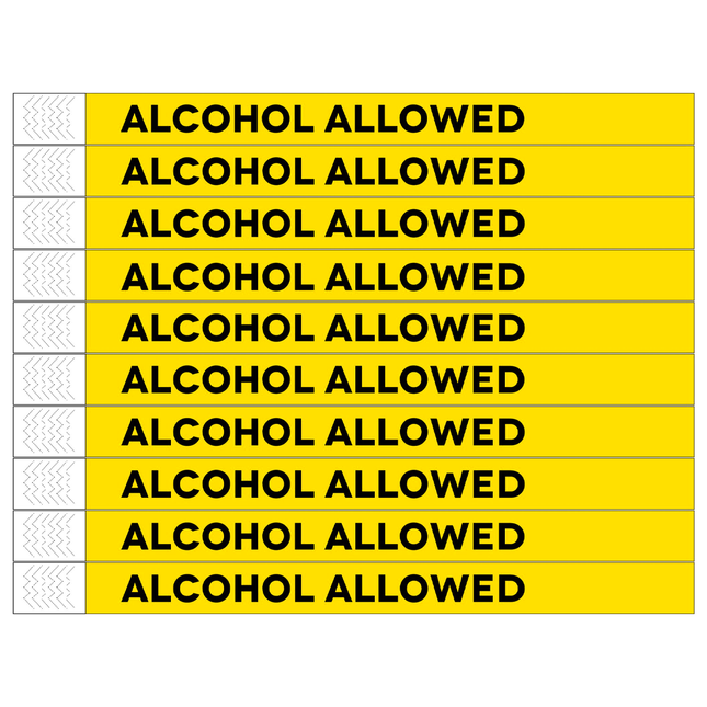 Alcohol allowed Tyrex wristbands - 100 pcs