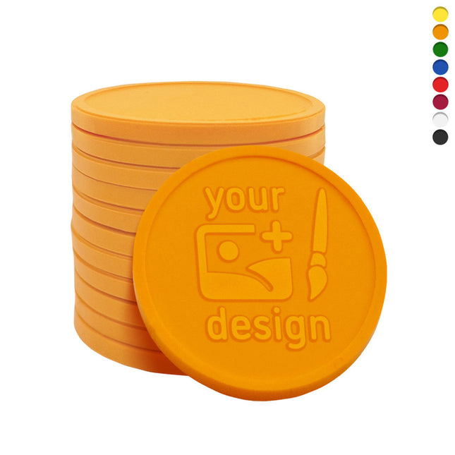Custom biodegradable tokens Ø29mm – 1000 pcs