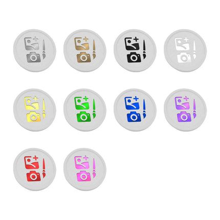 Custom foil print plastic tokens Ø29mm – 100 pcs