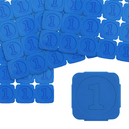 Plastic break-off tokens number 1 - 1000 pcs