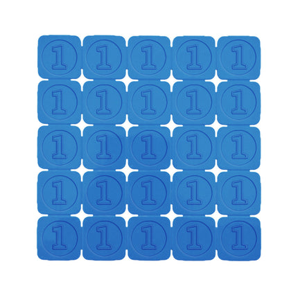 Plastic break-off tokens number 1 - 1000 pcs