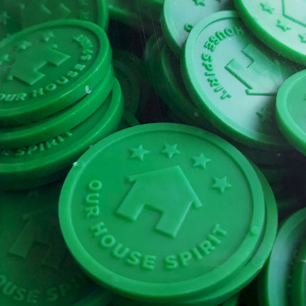 Custom embossed plastic tokens Ø29mm – 1000 pcs