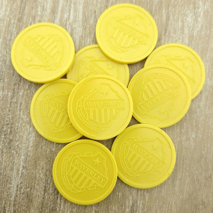 Custom embossed plastic tokens Ø29mm – 1000 pcs