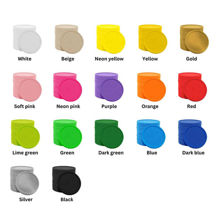 Custom printed plastic tokens Ø29mm – 1000 pcs