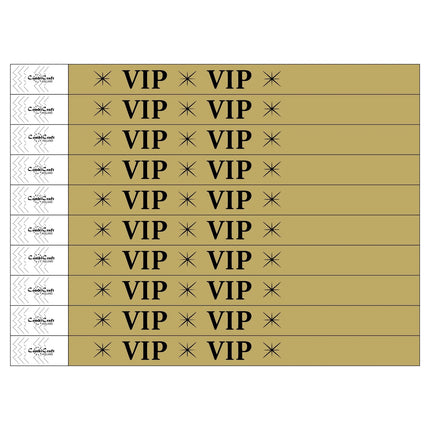 VIP paper Tyvek wristbands - 100 pcs
