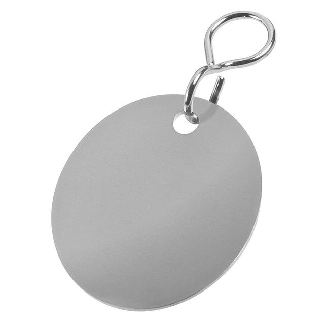 Blank stainless steel key tag - 1 pc