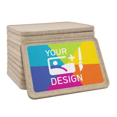 Custom printed wood fiber token 50x35mm - 100 pcs