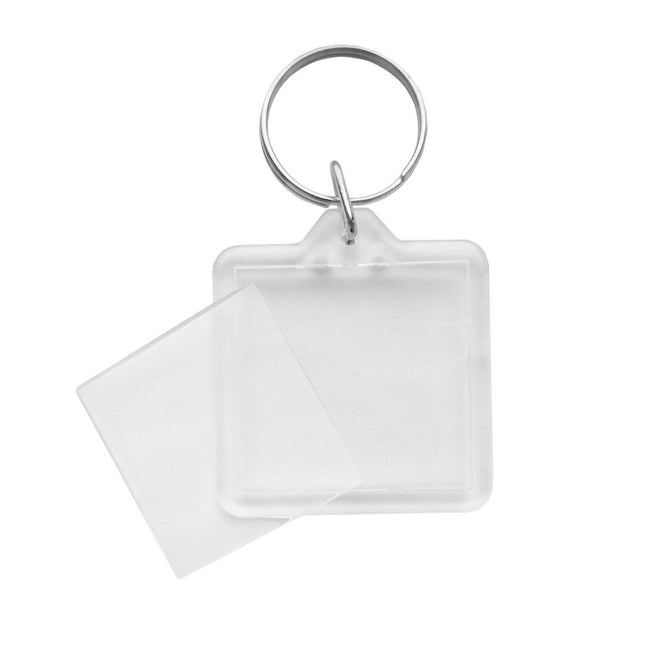 Small square blank acrylic keychain