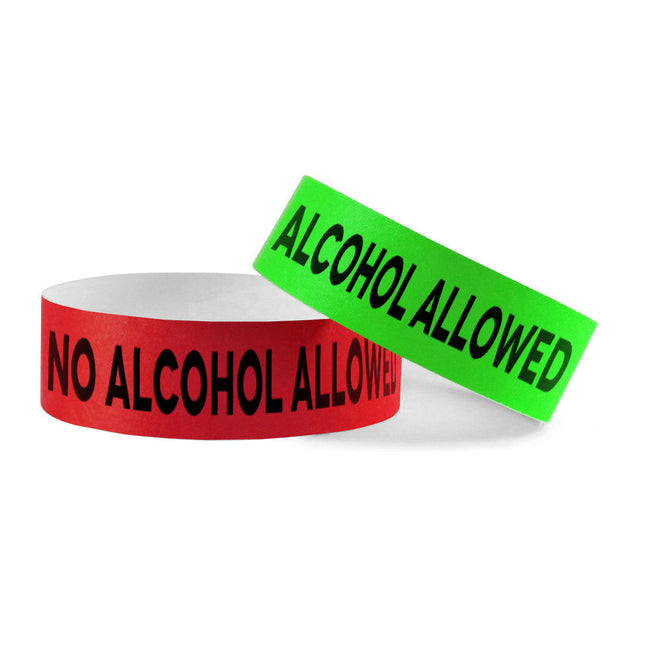 Age check Tyrex wristbands color mix - 100 pcs