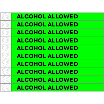 Alcohol allowed Tyrex wristbands - 100 pcs