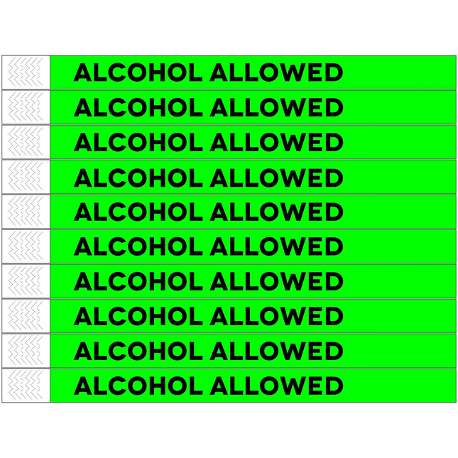 Alcohol allowed Tyrex wristbands - 100 pcs