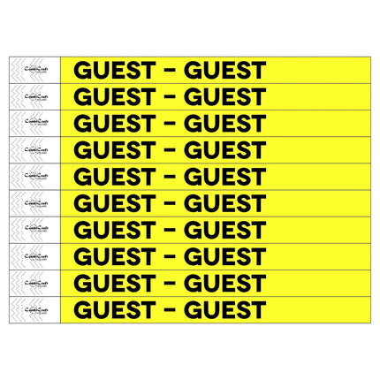 Guest Tyrex wristbands - 100 pcs
