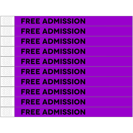 Free admission Tyrex wristbands - 100 pcs