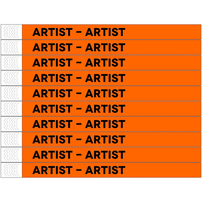 Artist Tyrex wristbands - 100 pcs