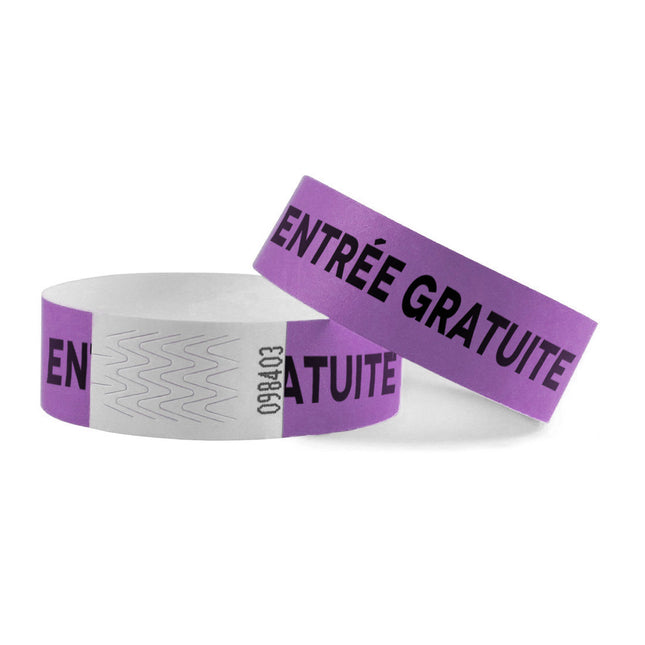 Entrée gratuite Tyrex wristbands - 100 pcs