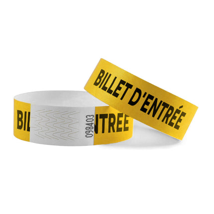 Billet d'entrée Tyrex wristbands - 100 pcs