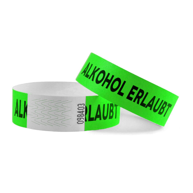 Alkohol erlaubt Tyrex wristbands - 100 pcs