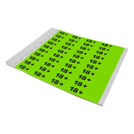 18+ Tyvek wristbands - 100 pcs