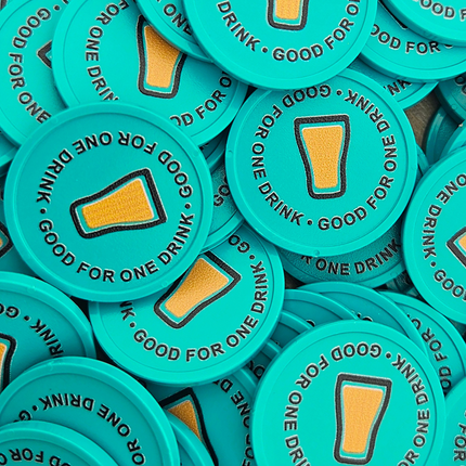 Good for one drink tokens Ø29mm – 100 pcs