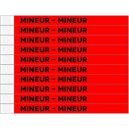 Mineur Tyrex wristbands - 100 pcs