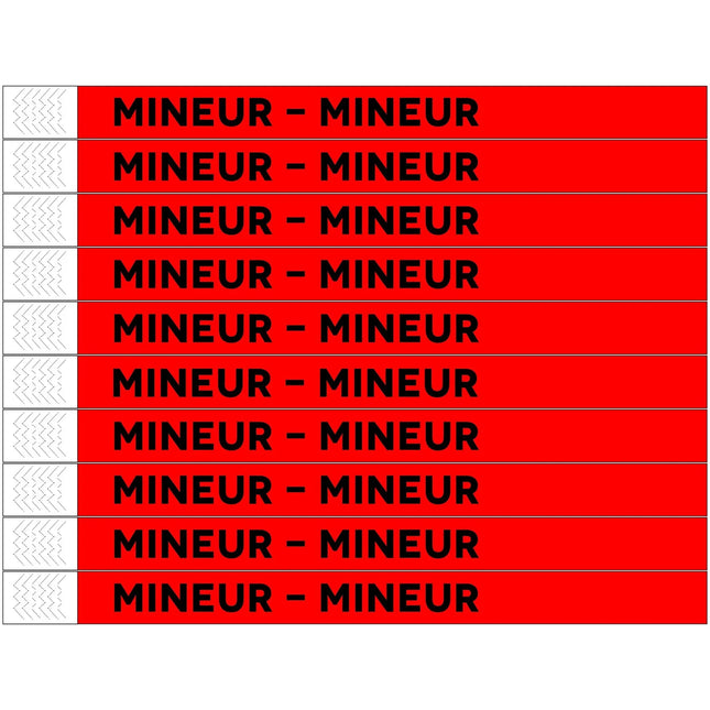 Mineur Tyrex wristbands - 100 pcs