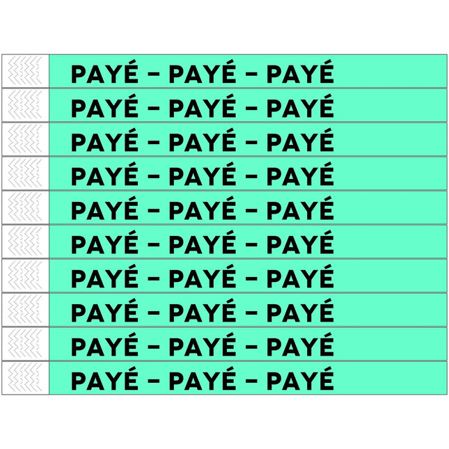 Payé Tyrex wristbands - 100 pcs