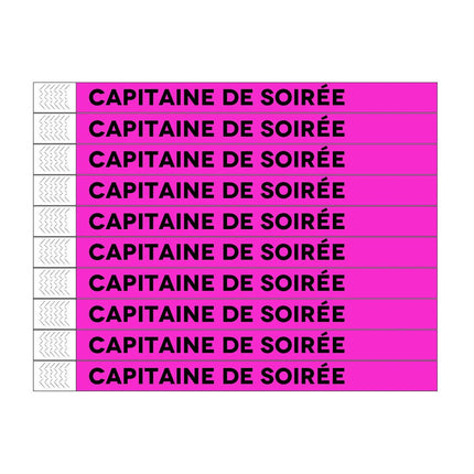 Capitaine de soirée Tyrex wristbands - 100 pcs