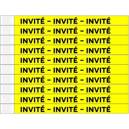 Invité Tyrex wristbands - 100 pcs
