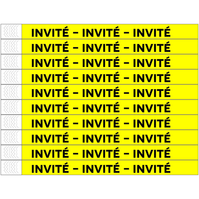 Invité Tyrex wristbands - 100 pcs