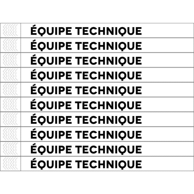 Equipe technique Tyrex wristbands - 100 pcs