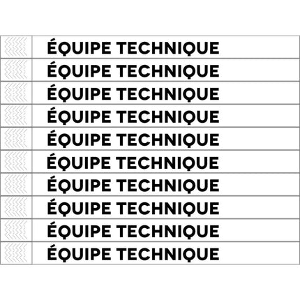 Equipe technique Tyrex wristbands - 100 pcs