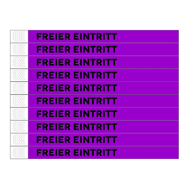 Freier eintritt Tyrex wristbands - 100 pcs