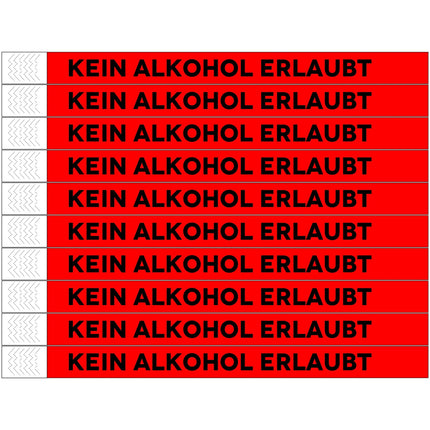 Kein alkohol Tyrex wristbands - 100 pcs