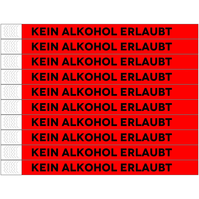 Kein alkohol Tyrex wristbands - 100 pcs