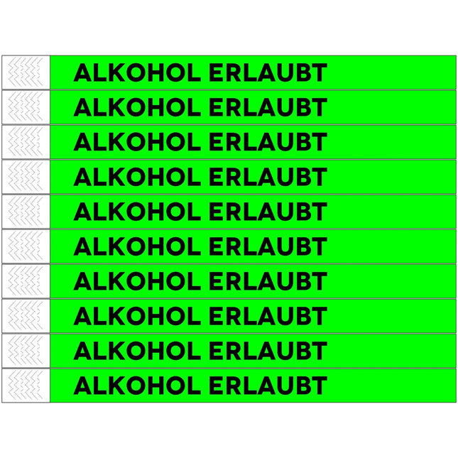 Alkohol erlaubt Tyrex wristbands - 100 pcs