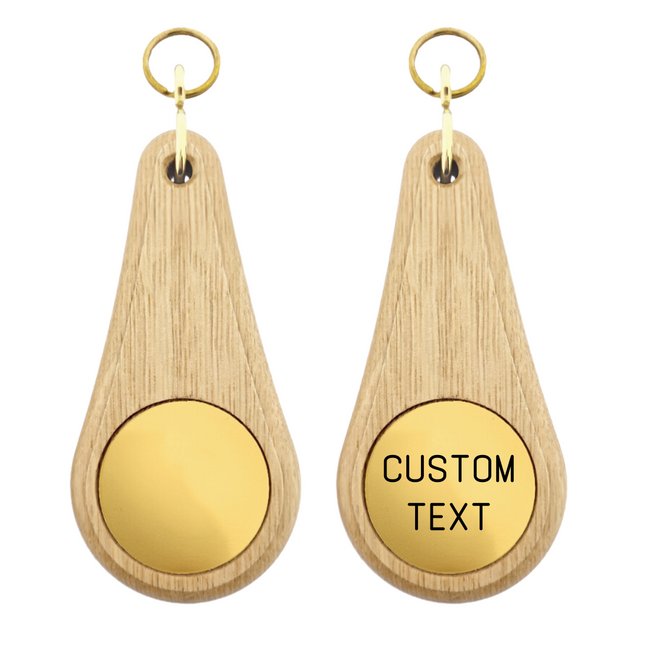 Oaky Drop light brown hotel keychain – 1 pc
