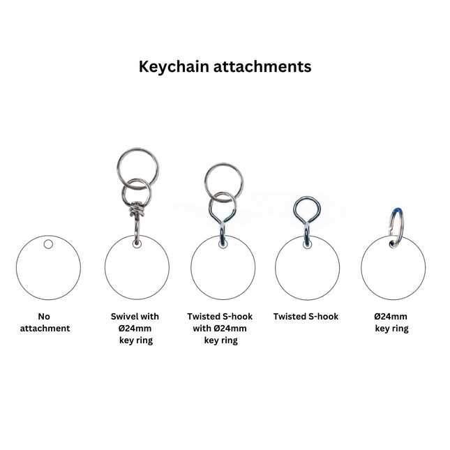 Acrylic key tags with number - 1 pc