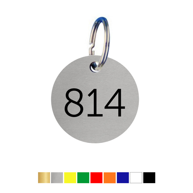 Acrylic key tags with number - 1 pc