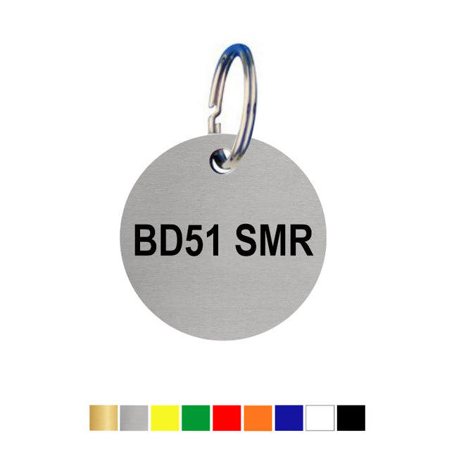 Acrylic key tags with license plate number - 1 pc