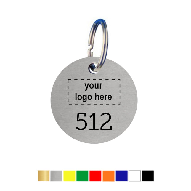 Acrylic key tags with logo and number - 1 pc