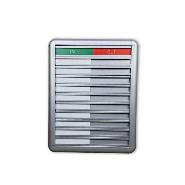 In-out board for 10 people