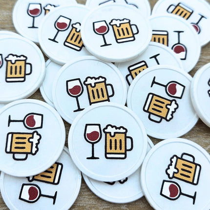 Beer and wine tokens Ø29mm – 100 pcs